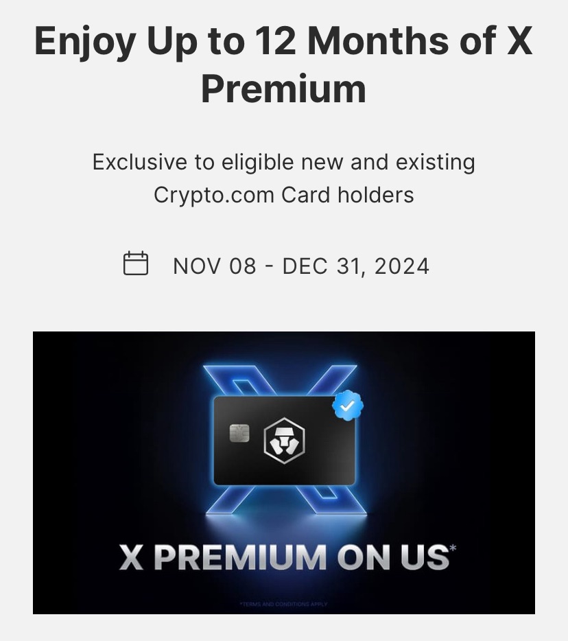 X Premium kostenlos bei Crypto.com