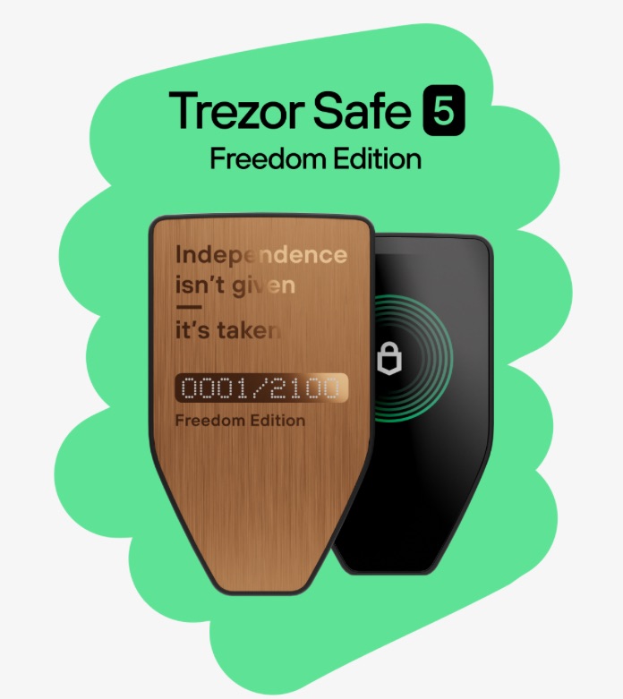 Die streng limitierte Trezor Safe 5 Freedom Edition – rendite.cloud