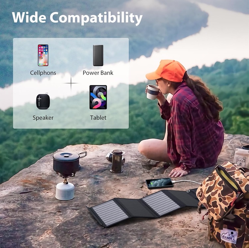 BigBlue 28W Tragbar Solar Ladegerät selbst Strom erzeugen für Handy, Kamera und mehr 