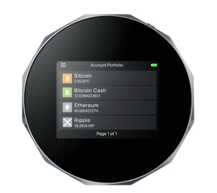 SecuX V20 biometrische Krypto Wallet