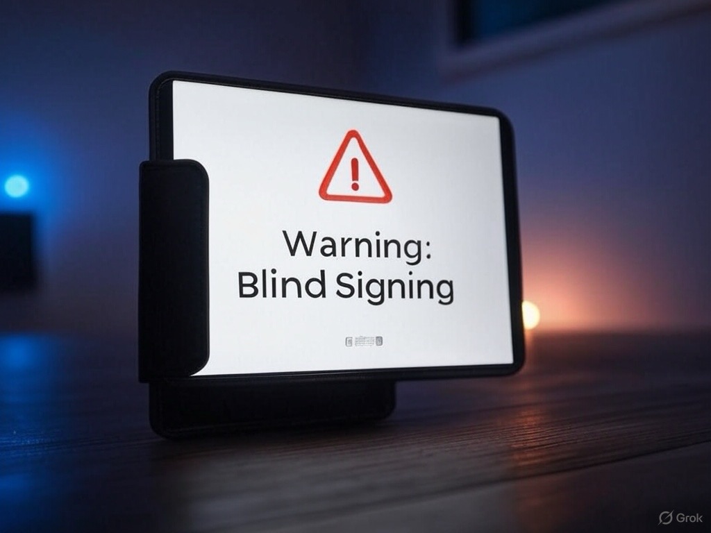 Blind Signing bei Krypto Hardware Wallets