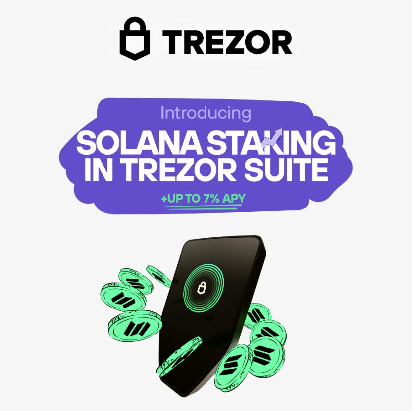 Solana Staking jetzt bei Trezor verfügbar: Sicherheit und Rendite für Krypto-Investoren