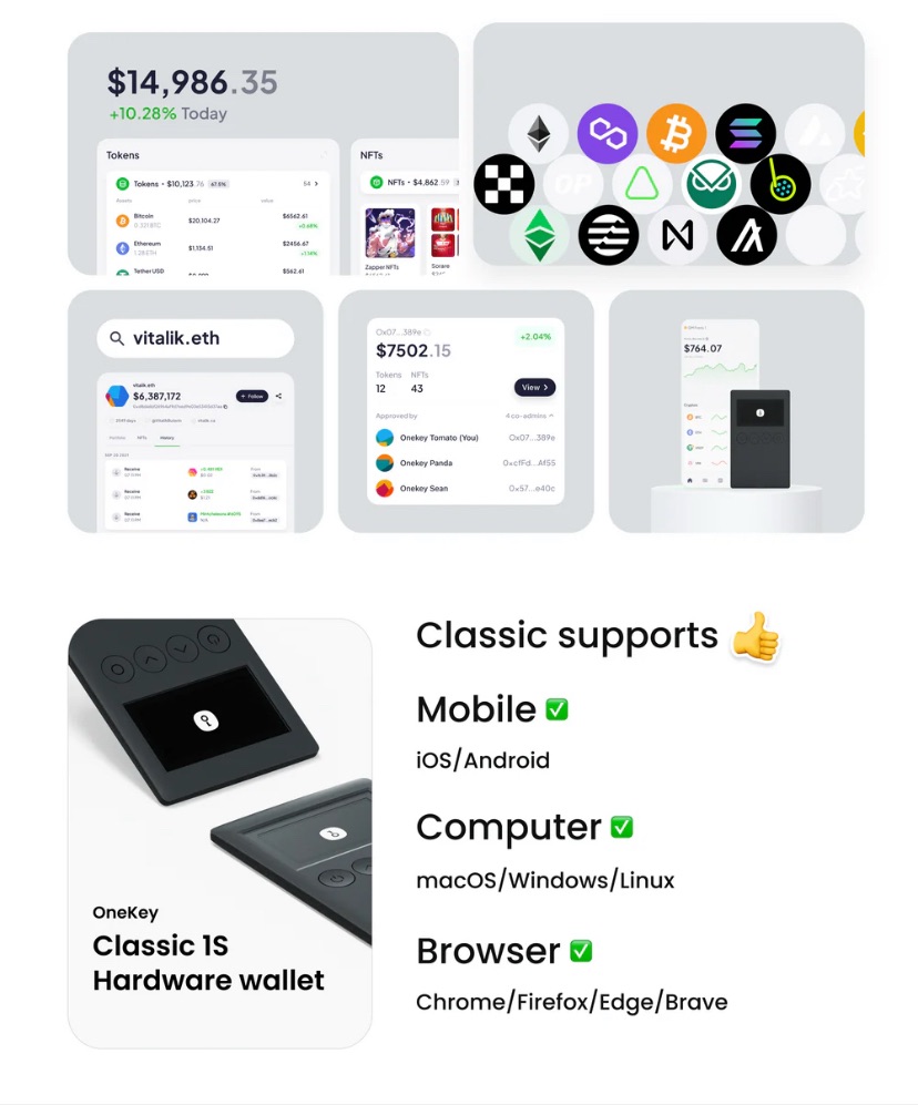 OneKey Classic 1S Pure - Browser, App oder Wallet