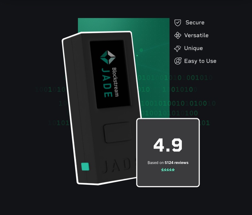 Die ikonische Blockstream Jade Wallet für nur 21 Dollar