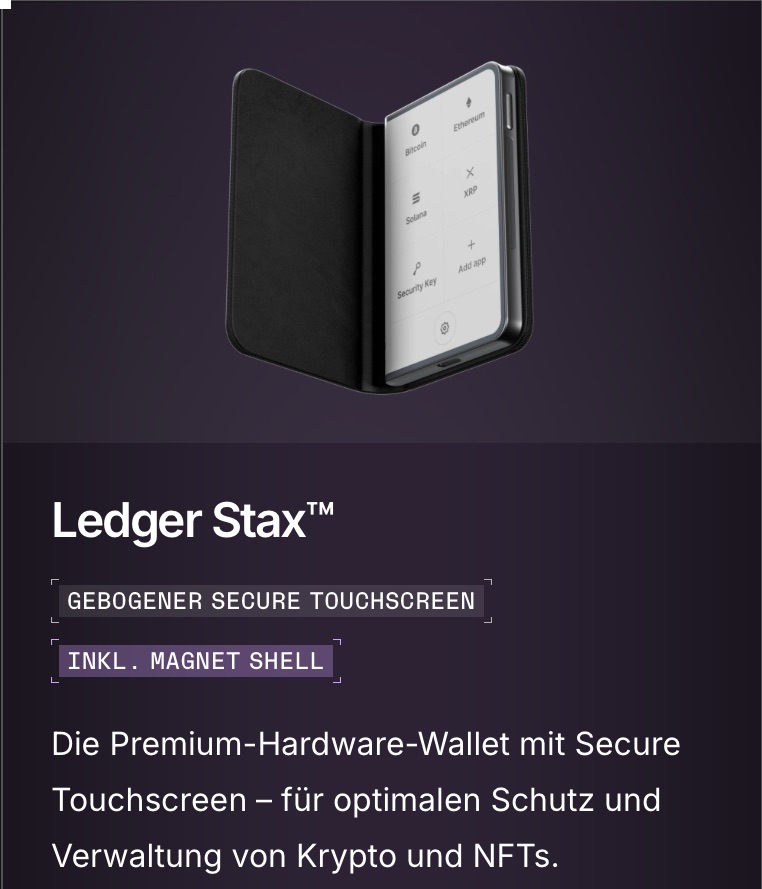 Ledger Stax mit E-Ink Touchscreen
