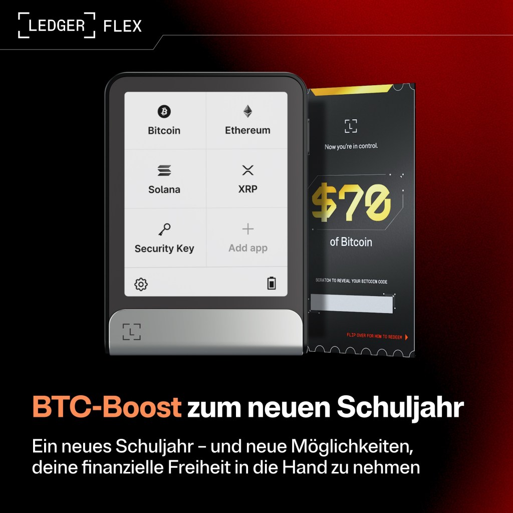 Bitcoin bei Ledger – nur noch bis morgen bis zu 90 Dollar in&nbsp;BTC