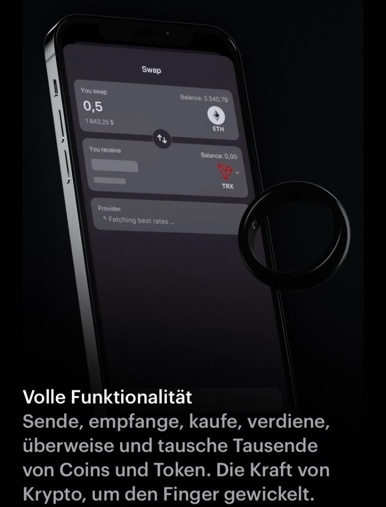 Tangem Ring mit NFC Technologie
