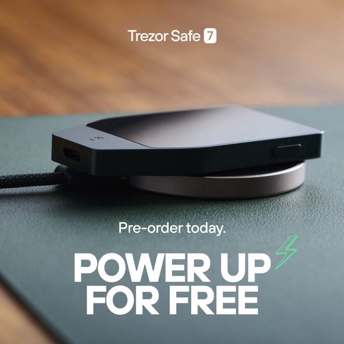 Trezor Safe 7 Wireless Charging