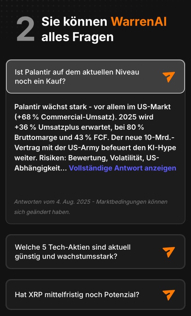 Warren AI KI Investment Chatbot