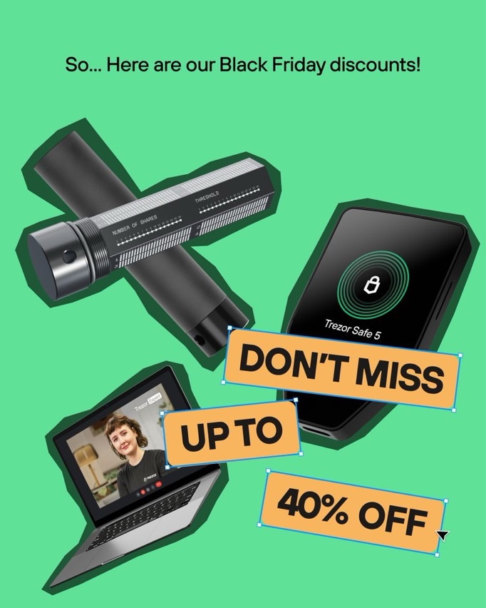 Trezor Krypto Wallet Black Friday 2025 Sale is live