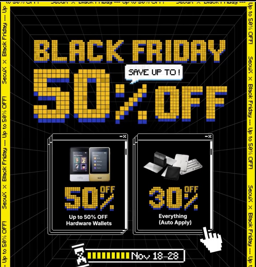 SecuX Black Friday 2025 Sale – 50 Prozent&nbsp;sparen