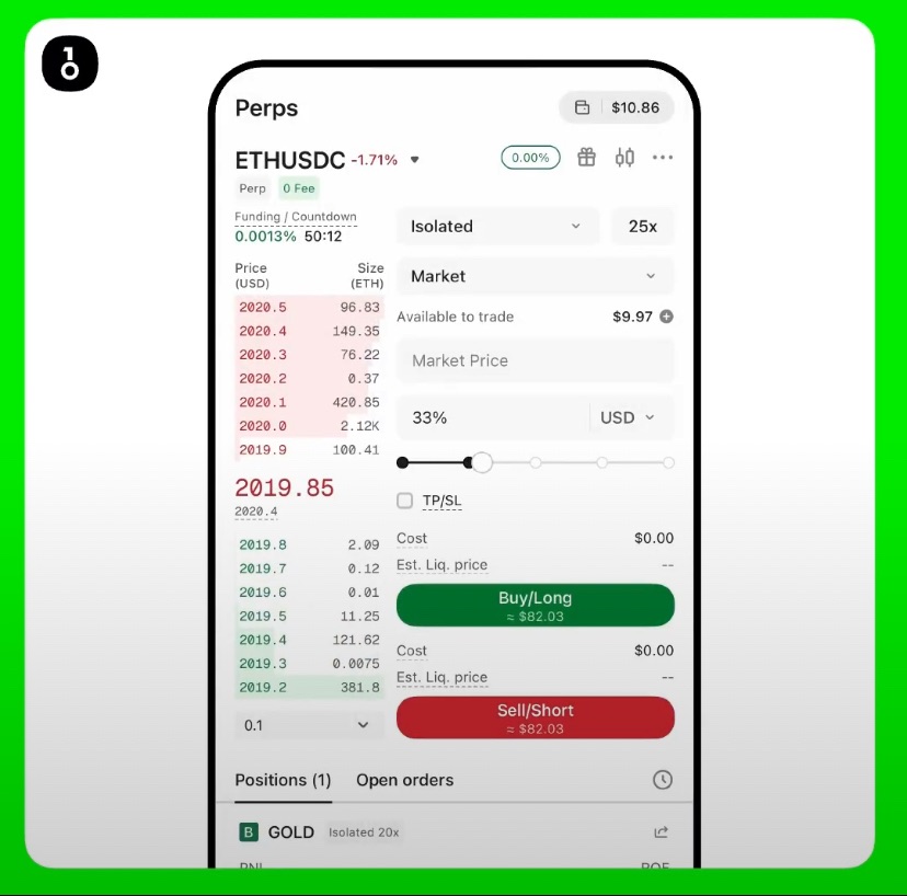 Perpetuals Dashboard OneKey