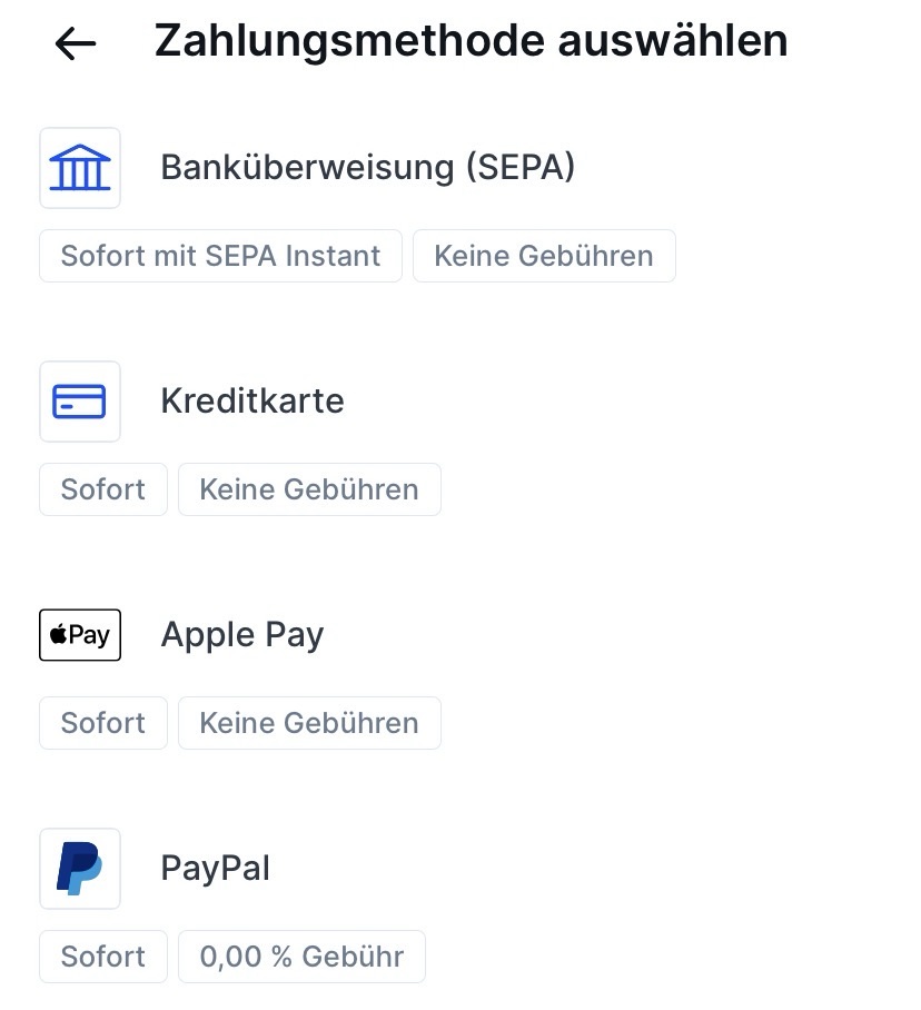 Bitvavo Test Einzahlungsmethoden 