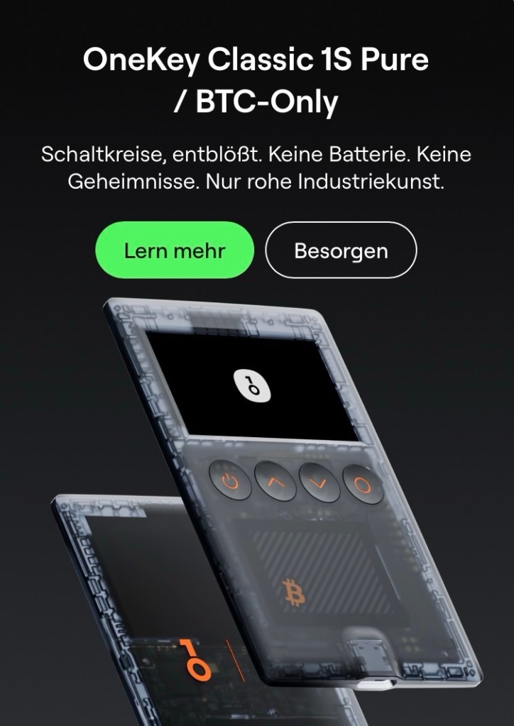 OneKey Pure Bitcoin