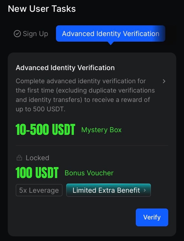 BingX Bonus für KYC