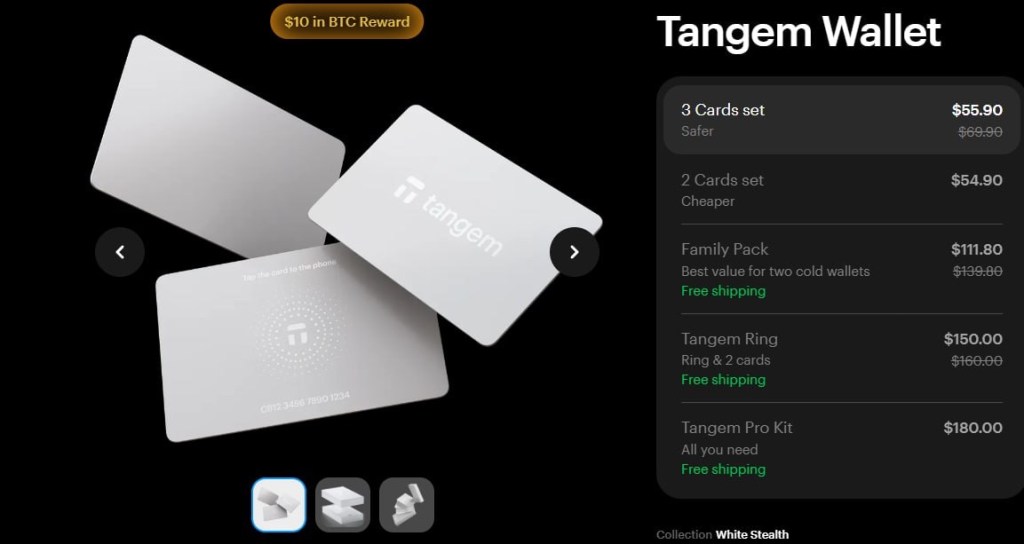 Tangem launches Wallet Promotion: 20% Off Black & Stealth Editions + $10 BTC&nbsp;Reward